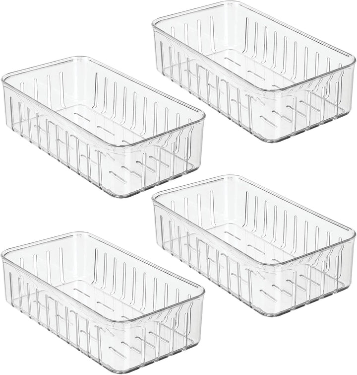 mDesign kleiner Vorratsbehälter für Küche und Kühlschrank – praktische Aufbewahrungsbox ohne Deckel