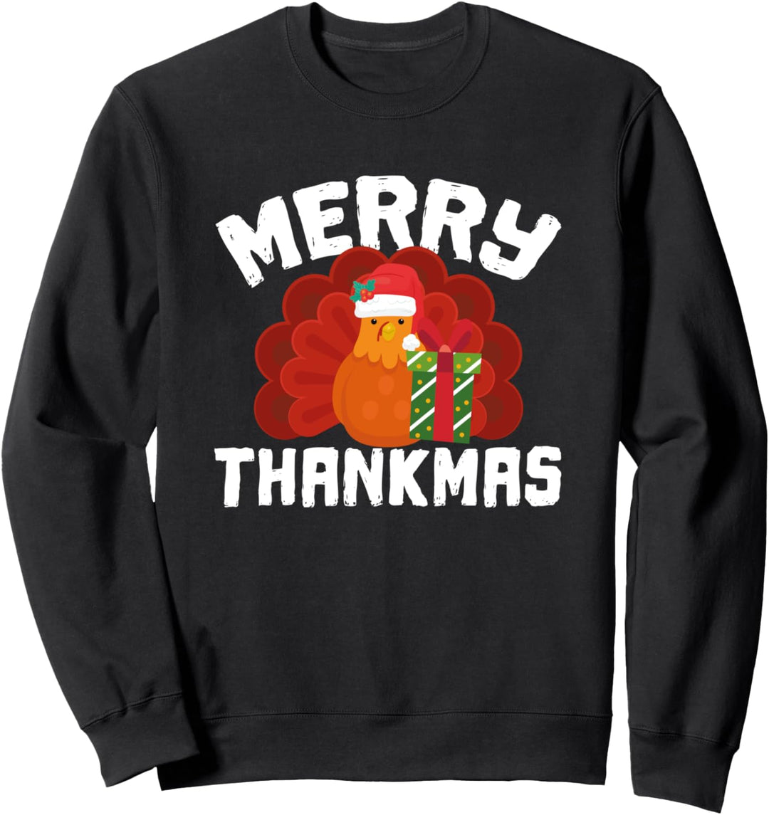 Frohe Erntedankfest Santa Turkey Happy Thanksgiving Sweatshirt