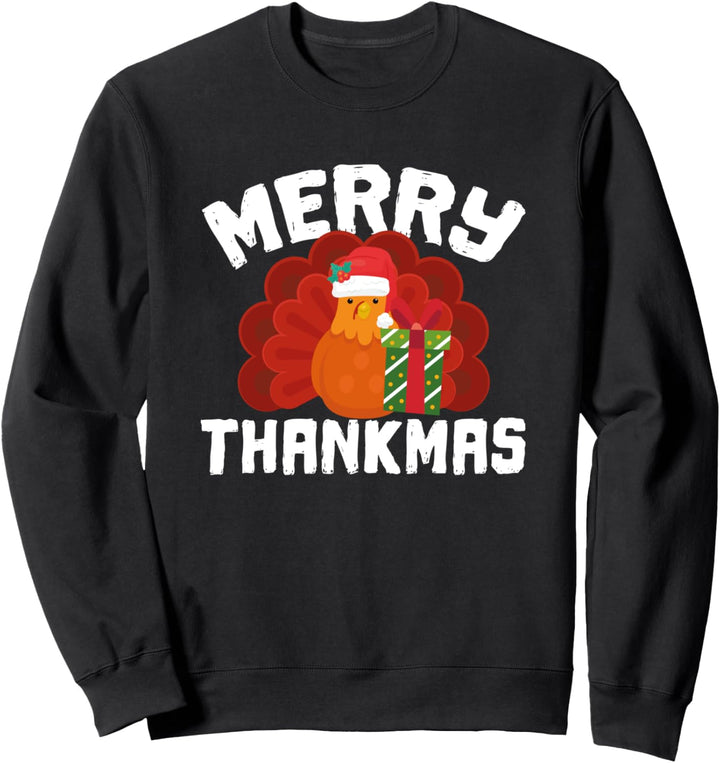 Frohe Erntedankfest Santa Turkey Happy Thanksgiving Sweatshirt