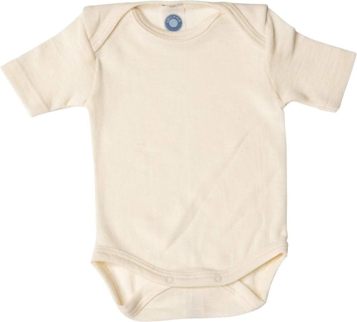 Cosilana, Baby Body Kurzarm, 70% Wolle, 30% Seide Natur 86-92, Natur 86-92