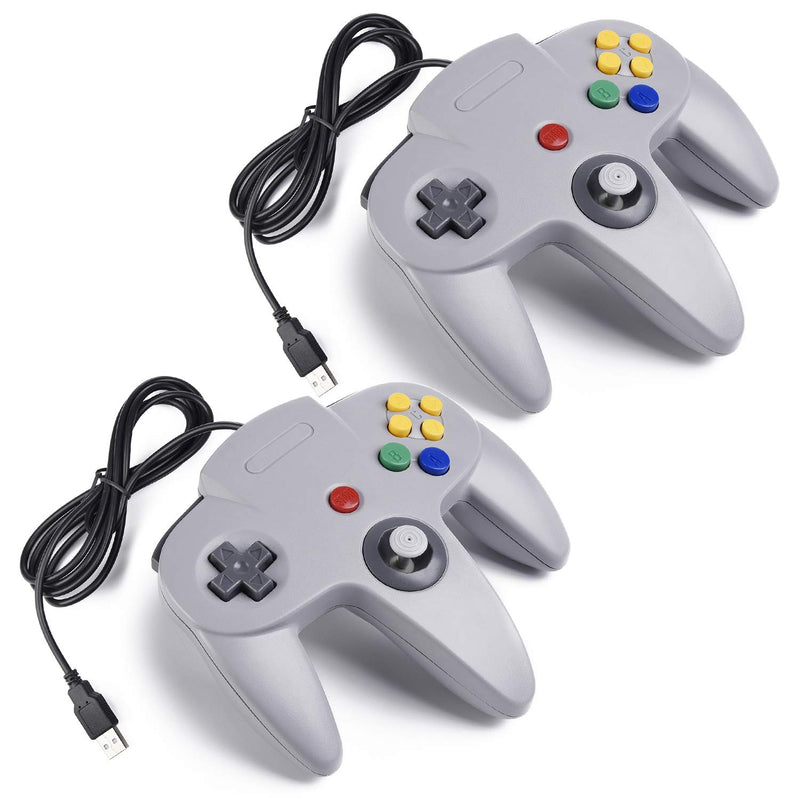 miadore 2X N64 USB Retro 64-Bit Controller Wired PC Gamepad Klassischen Joypad Joystick Für MAC Wind