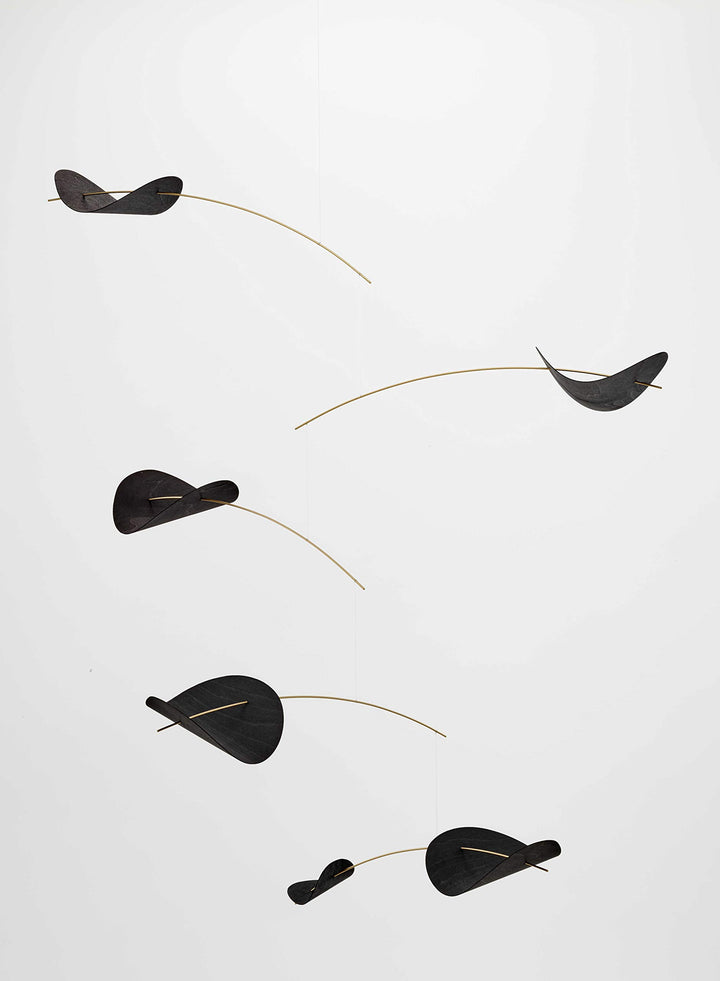 Flensted Drifting Clouds, Black Mobiles, Folie, Schwarz, 80cm