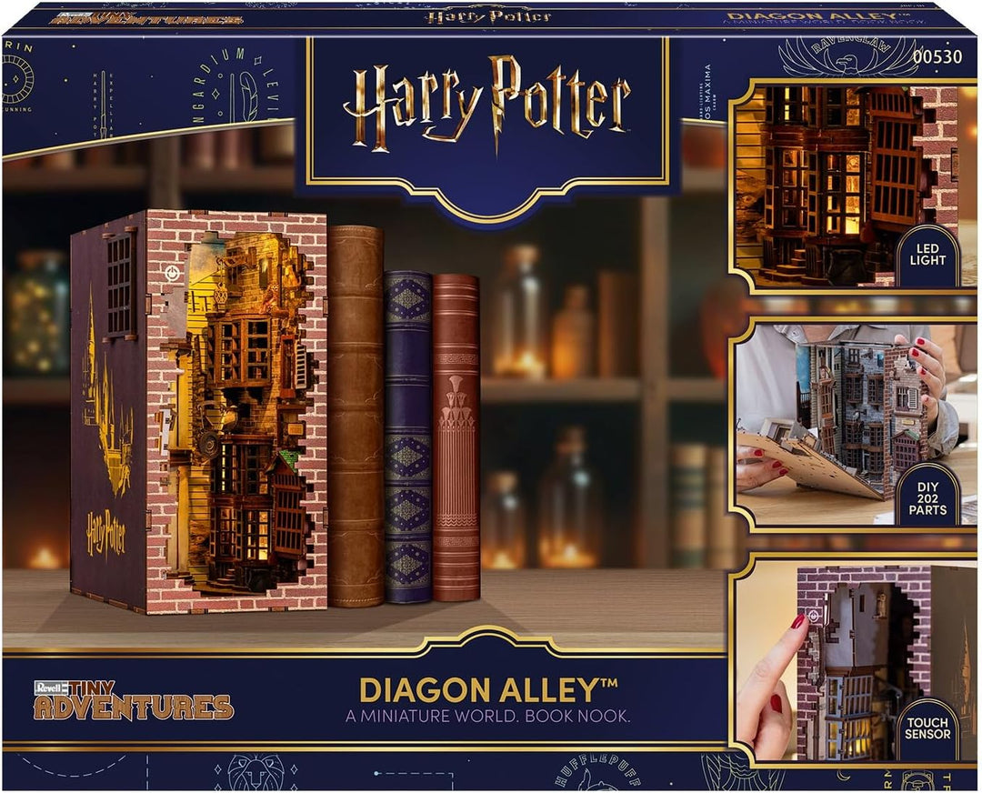 Revell Modellbausatz Tiny Adventures I Diagon Alley Harry Potter I 3D Miniaturhaus I DIY Book Nook H