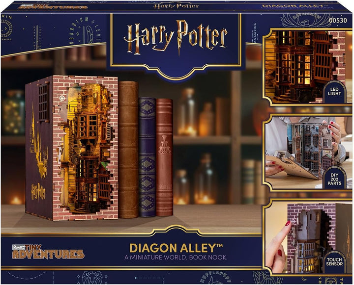 Revell Modellbausatz Tiny Adventures I Diagon Alley Harry Potter I 3D Miniaturhaus I DIY Book Nook H