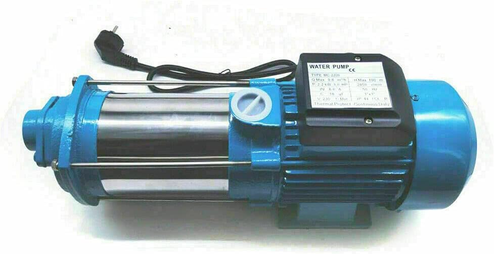 Wasserpumpe 5-stufige Kreiselpumpe 1300W Hauswasserwerk 4000 l/h Max. Förderhöhe: 98m; Max. Druck: 9