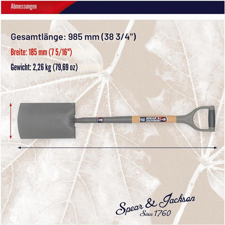 Spear & Jackson 1180NB Neverbend Kohlenstoffstahl-Grabespaten Spaten graben, Spaten graben