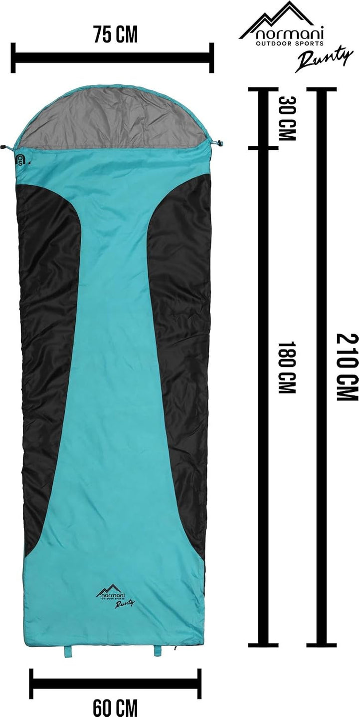 normani Ultralight Schlafsack Runty KOMPAKTE GRÖssE! 3D Mikrofaser Microtech Füllung, wasserdichter