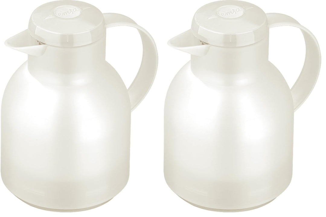 Emsa Samba Isolierkanne 504687 | 1 Liter | Quick Press Verschluss | 100% dicht | 12h heiss, 24h kalt