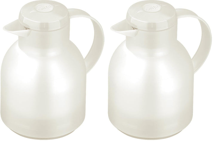 Emsa Samba Isolierkanne 504687 | 1 Liter | Quick Press Verschluss | 100% dicht | 12h heiss, 24h kalt