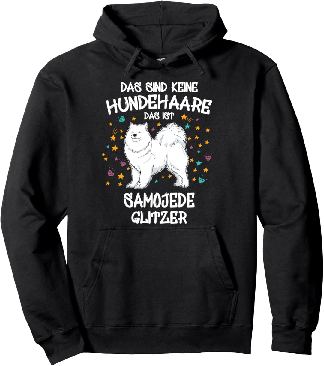 Samojede Glitzer Hundehalter Geschenk Gassi Fun Hunde Pullover Hoodie