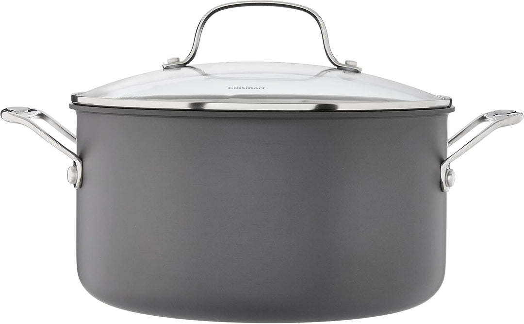 Cuisinart Chef 's Classic Aluminiumguss Hard-Anodized Suppentopf mit Deckel 6 quarts schwarz, 6 quar