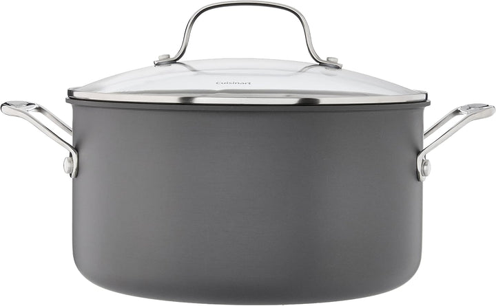 Cuisinart Chef 's Classic Aluminiumguss Hard-Anodized Suppentopf mit Deckel 6 quarts schwarz, 6 quar