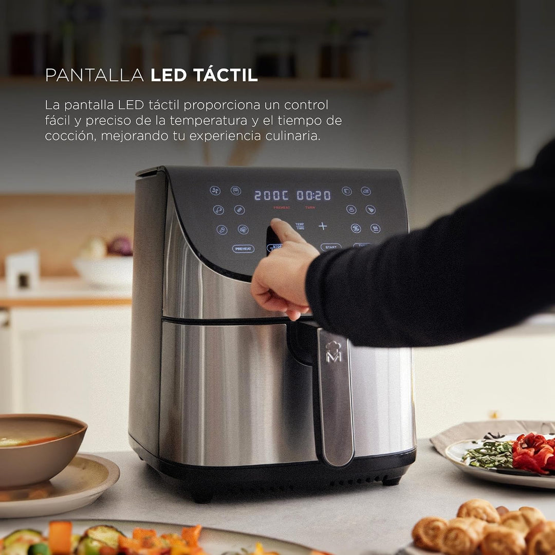 MasterPRO Rocket 700 | Freidora Sin Aceite | Capacidad de 7 L y 1700 W de Potencia | Pantalla LED Tá