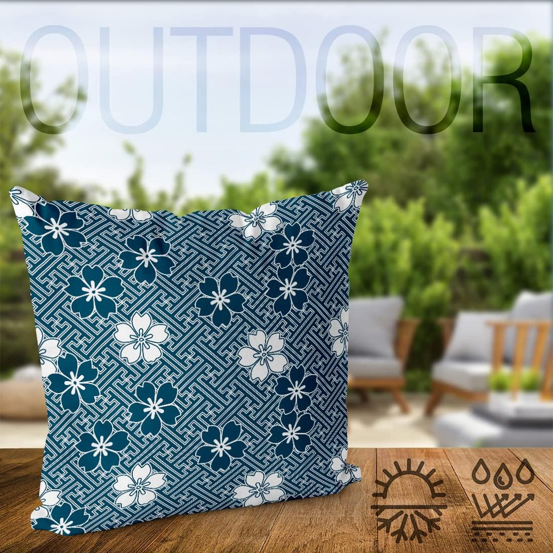 VOID Japan Blumen Muster Kissenbezug Kissenhülle Sofakissen Kissen Deko Outdoor-Kissen Dekokissen, K