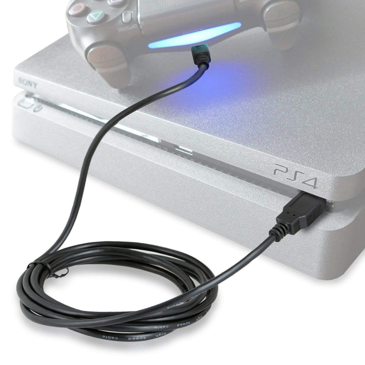 Wicked Chili 2X Ladekabel für PS4 Controller Micro-USB-Kabel kompatibel mit Playstation 4 (1,8m) Cha