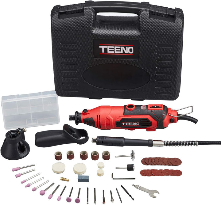 TEENO Multifunktionswerkzeug, Drehwerkzeug mit 80 Zubehörteilen, Mini-Drill mit variabler Geschwindi