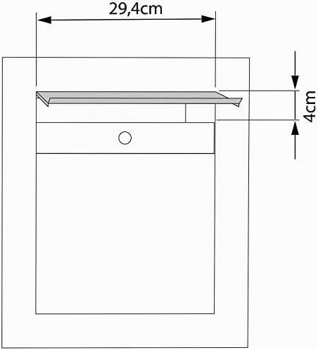 Unterputz-Briefkasten, Design Einbaubriefkasten Bari Anthrazit - Bravios
