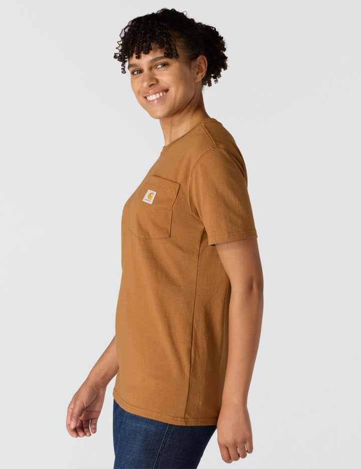 Carhartt Loose Fit Heavyweight Short-Sleeve K87 Pocket T-Shirt, Braun