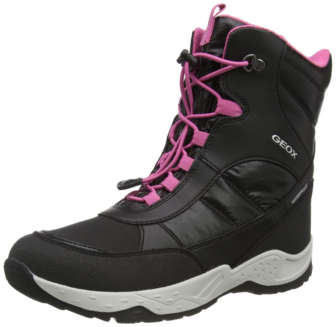 Geox Mädchen J Sentiero Girl B Wp Stiefeletten 24 EU Black Fuchsia, 24 EU Black Fuchsia
