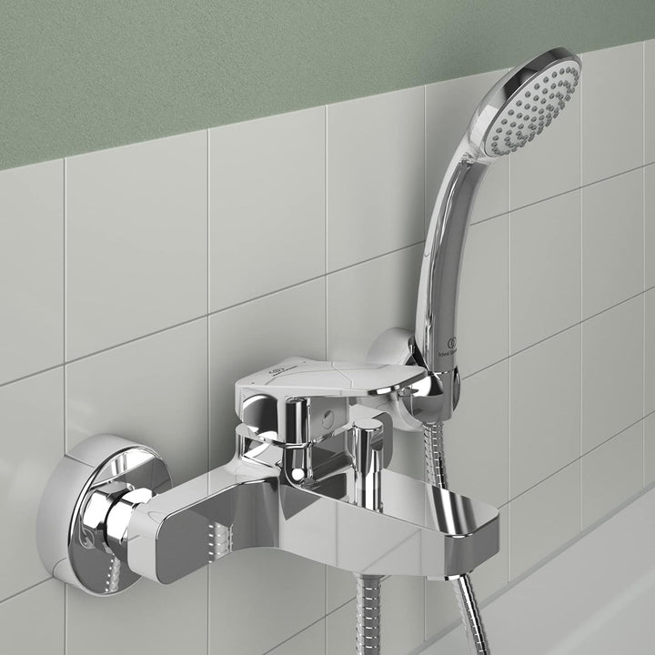Ideal Standard BD258AA Ceraplan Badearmatur Aufputz Wanne mit Handbrause-Set Aufputz, Wanne mit Hand