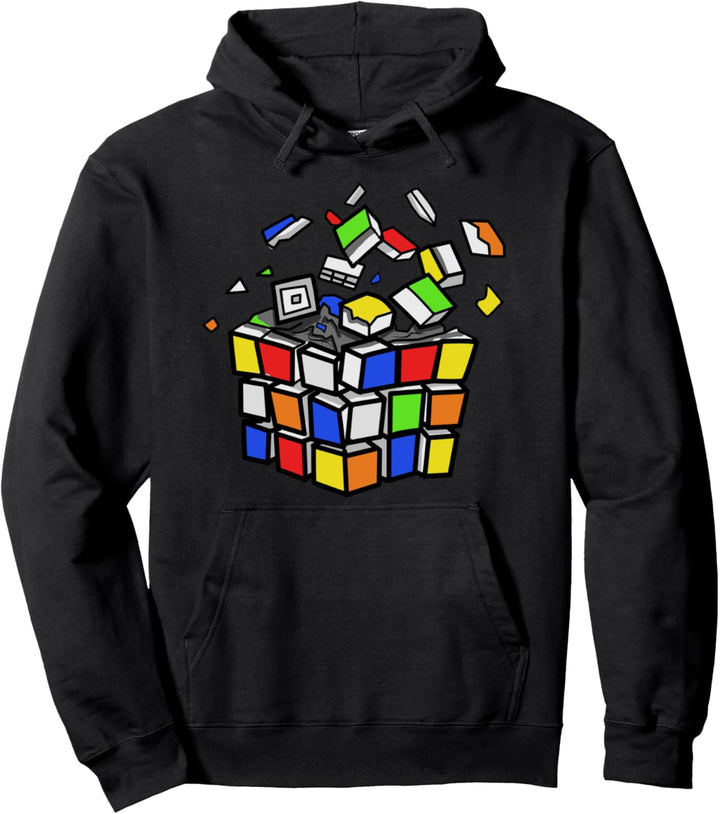 80s Kostüm Outfit Explodierender Zauberwürfel Speedcube 80er Pullover Hoodie