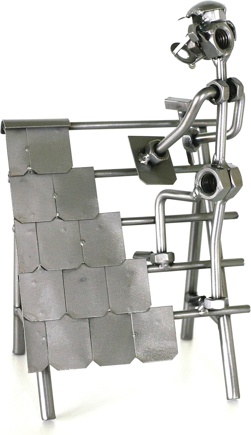 metalman24 Schraubenmännchen Dachdecker I Handarbeit I Geschenkidee I Metallfigur I Metallmännchen I