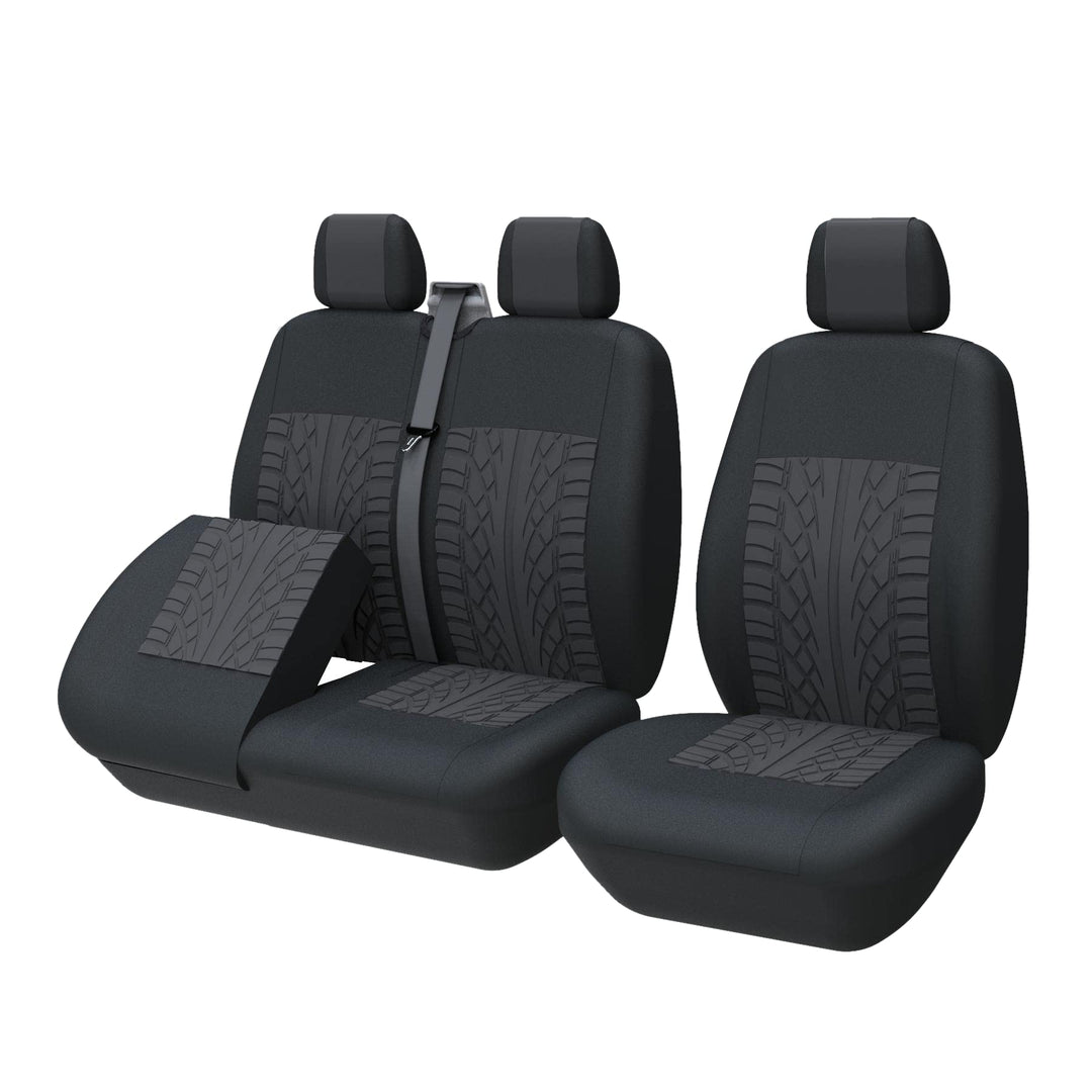 TOYOUN Universal Sitzbezüge Auto für Transporter LKW - Separater Design Sitzunterseitenstauraum zugä