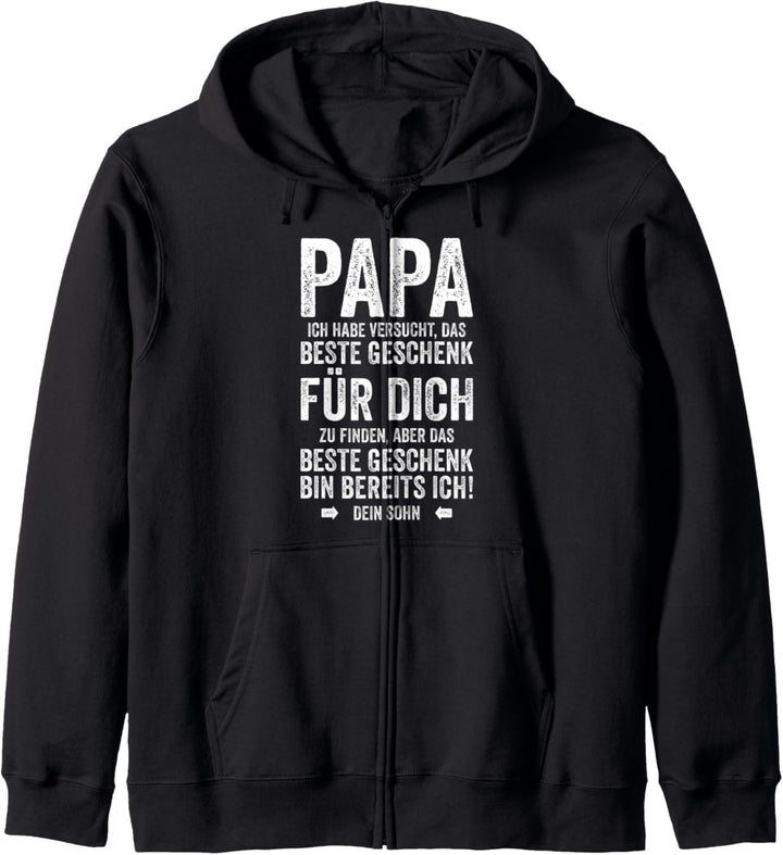 Das Beste Geschenk Bin Ich - Vatertag Sohn Papa Kapuzenjacke