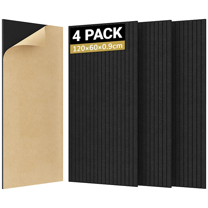 TONOR 4 Pack Akustikpaneele selbstklebend, 120x60x0.9 cm Schalldämmung Schallschutz wand Schallschut