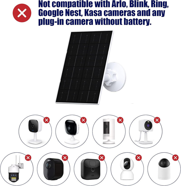 7W Solarpanel für Eufy Kamera - Solarlade-Modul kompatibel mit EufyCam 2C/2C Pro/2/2 Pro/E/E20/E40/L