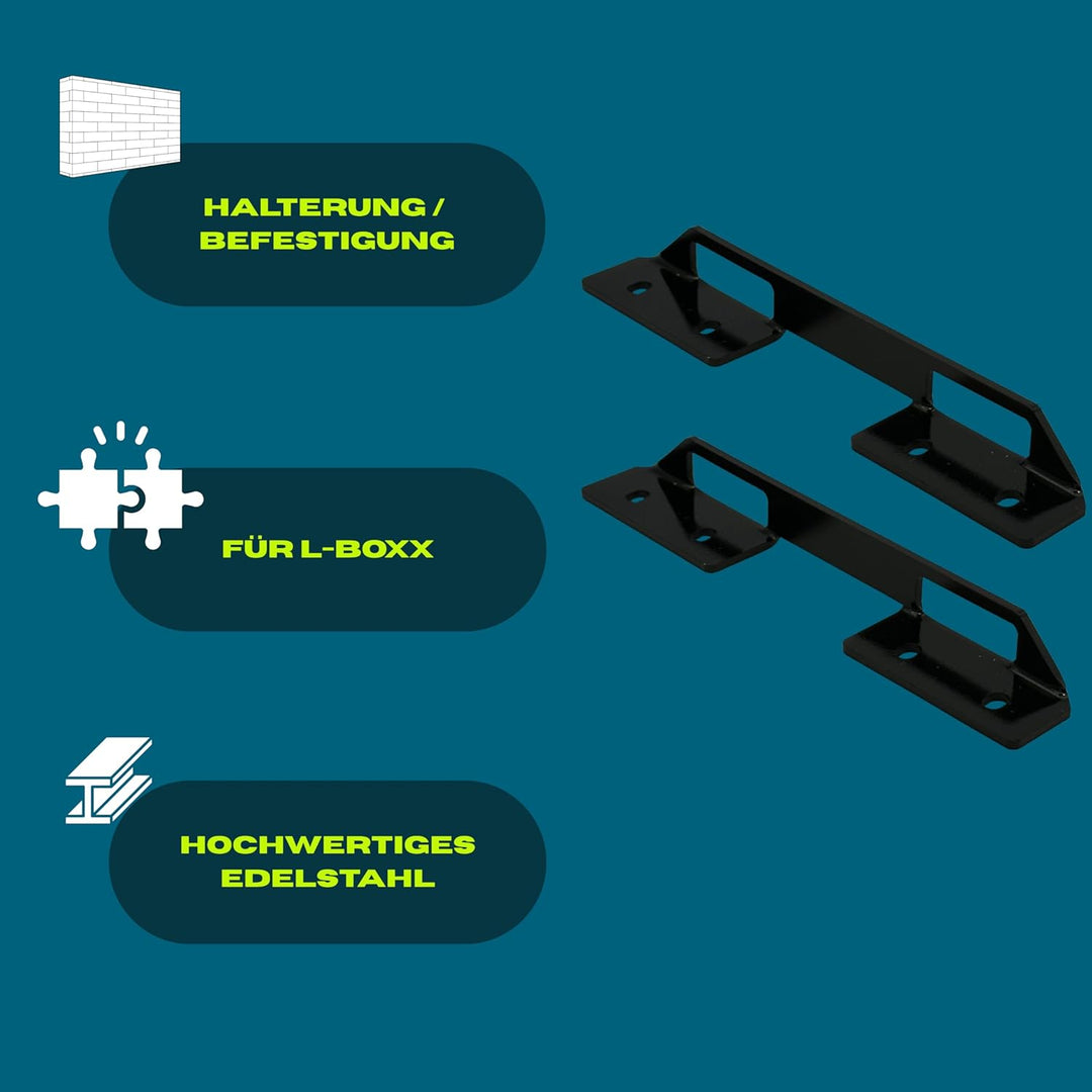 Stahl Halterung für Bosch L-BOXX & Sortimo - Robuster L-Boxx Halter für Fahrzeugeinrichtung, Werksta