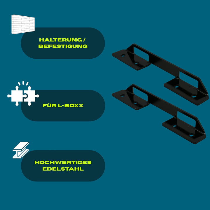 Stahl Halterung für Bosch L-BOXX & Sortimo - Robuster L-Boxx Halter für Fahrzeugeinrichtung, Werksta