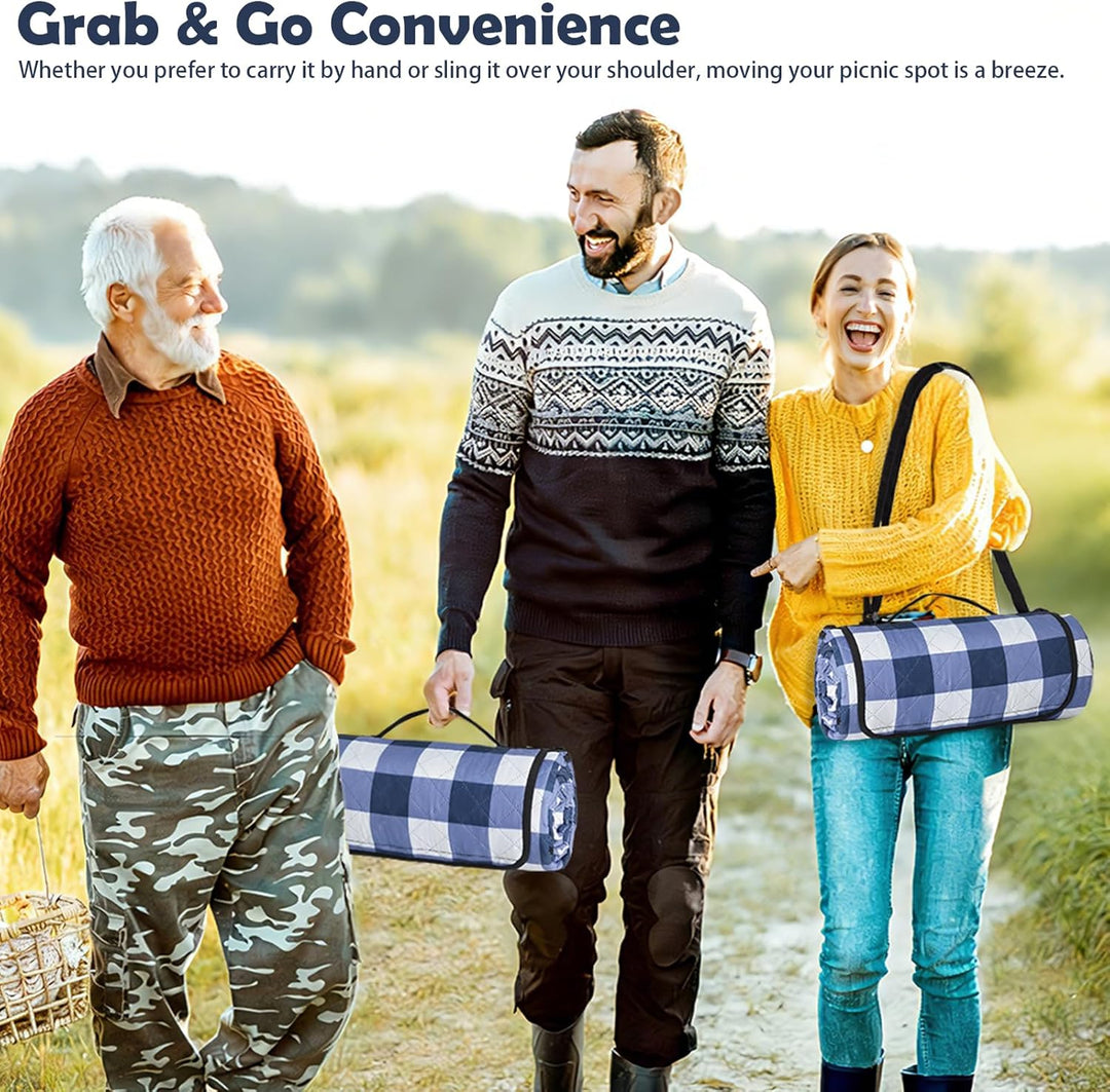 Picknickdecke wasserdicht, Extra grosse Picknickmatte 200x200 cm, sandabweisend waschbar Camping Str