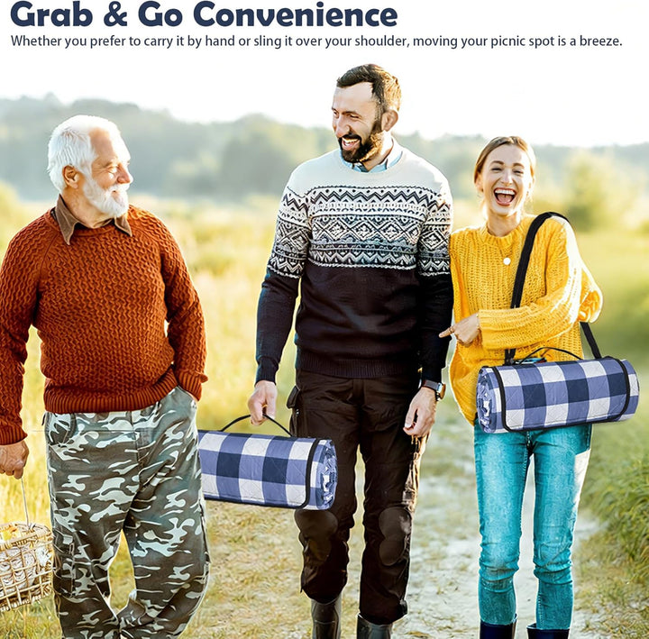 Picknickdecke wasserdicht, Extra grosse Picknickmatte 200x200 cm, sandabweisend waschbar Camping Str
