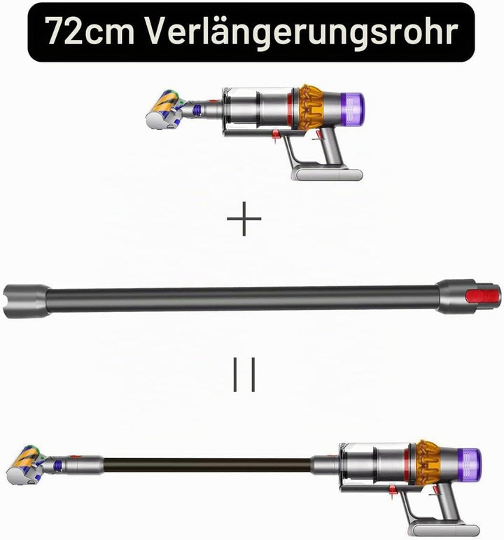 Verlängerungsrohr für Dyson V11 V15 V10 V8 V7 Stabstaubsauger, Ersatz Teleskoprohr Schnellspanner Ve