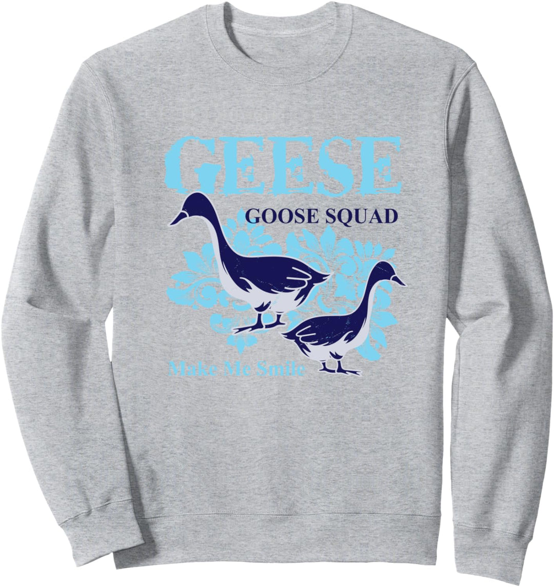 Gänse machen mich lächeln Niedliche Natur Vogel Gans Sweatshirt