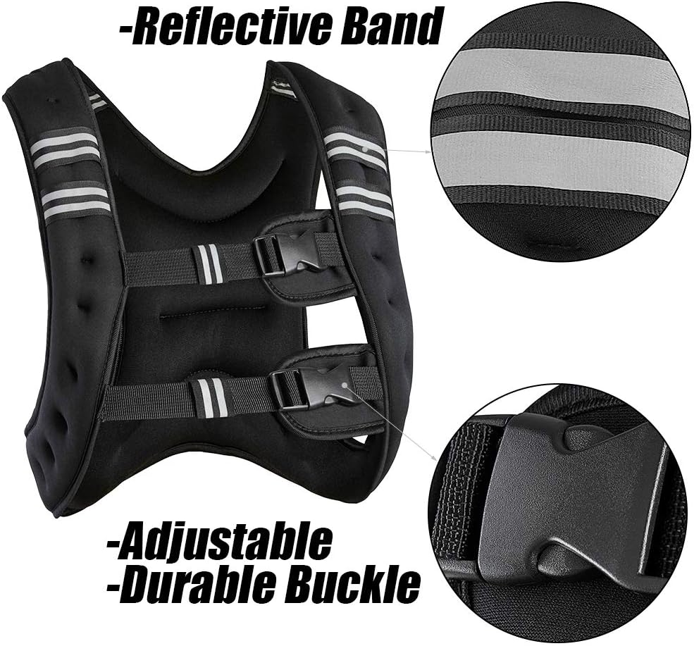 Gewichtweste Trainingsweste Fitnessweste Laufweste Gewichte Weste Laufweste 10kg 36 * 20 *