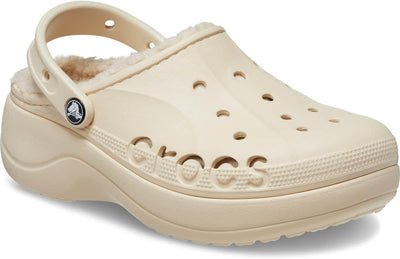Crocs Baya Lined Damen Clogs Platform flür Erwachsene, Winter White