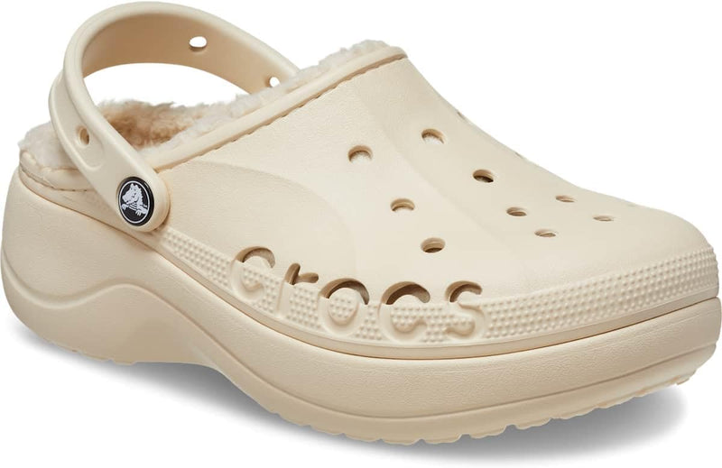 Crocs Baya Lined Damen Clogs Platform flür Erwachsene, Winter White