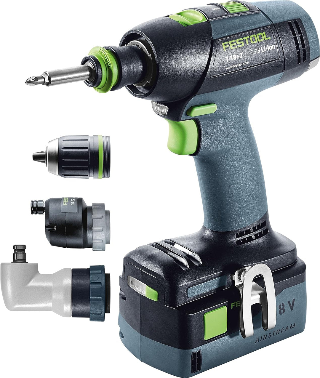 Festool Taladro atornillador a batería T 18+3 HPC 4,0 I-Set, T 18+3 HPC 4,0 I-Set
