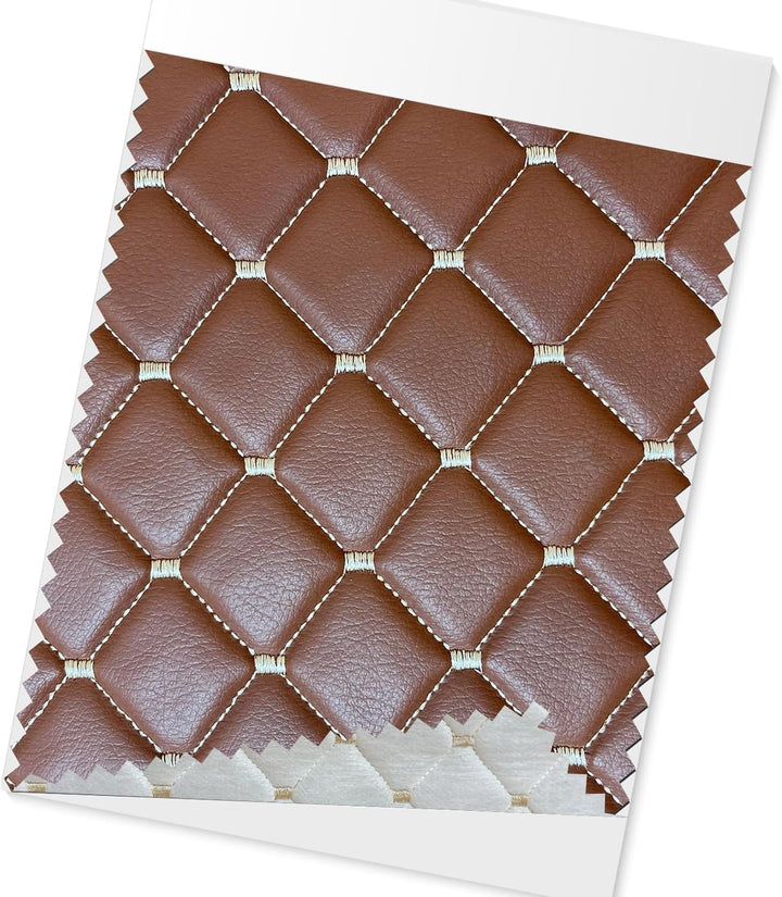 OMAC Geprägte Schwarz Kunstleder Auto Polsterung Leder Patches | Interieur Zubehör mit Diamant-Stich