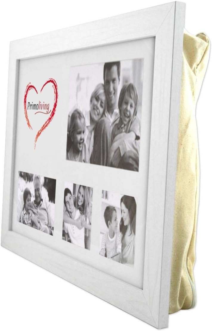 PrimoLiving Knietablett P-793 mit Kissen und Fotorahmen weiss, Weiss