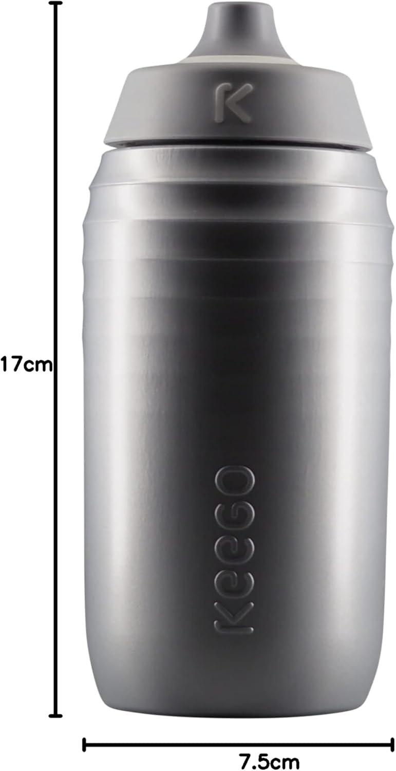 KEEGO | Die Evolution der Sportflasche | Elastisches Titan | Schützt vor Plastik im Wasser | Leicht