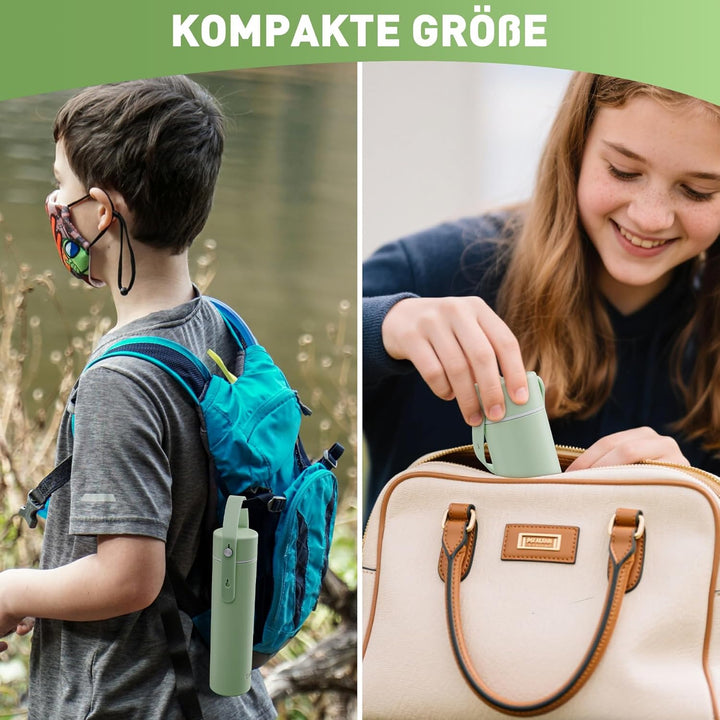 Exllena Trinkflasche Klein 300ml mit Verstellbarer Silikon-Griff – Mini Thermosflasche mit Edelstahl