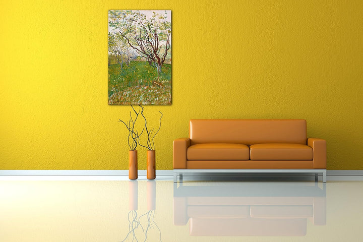 Printed Paintings Leinwand (60x80cm): Vincent Van Gogh - Der blühende Obstgarten 60x80 cm, 60x80 cm