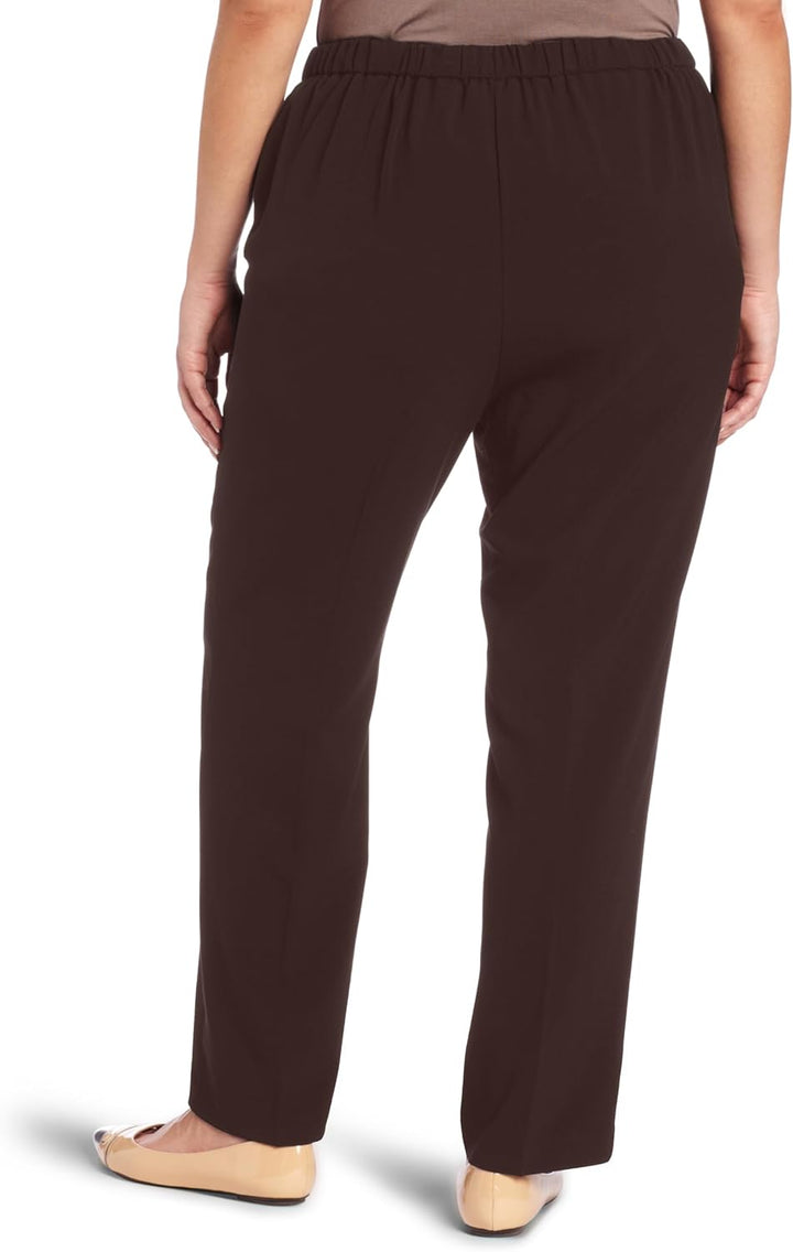 Briggs New York Damen Briggs Women's Pull On Dress Pant Regular Short Length Freizeithose 8 Brown, 8