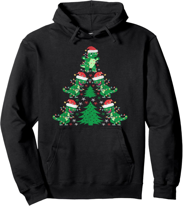 Tree Rex Tyrannosaurus-Rex Weihnachtsbaum Dinosaurier Santa Pullover Hoodie
