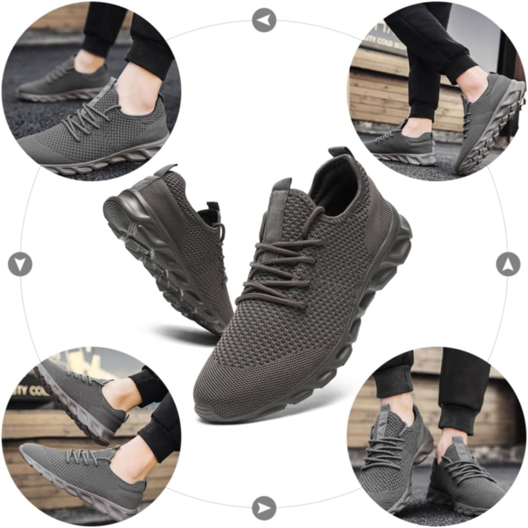 Herren Sneaker Walkingschuhe Atmungsaktiv Strassenlaufschuhe Leicht Freizeit Sportschuhe für Hallen