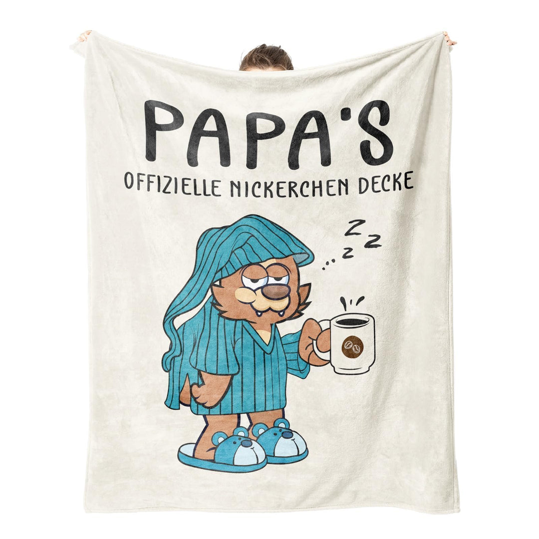 Papa Geschenk Weihnachten – Personalisierte Flanell-Decke mit liebevoller Botschaft, Papa Geschenk G