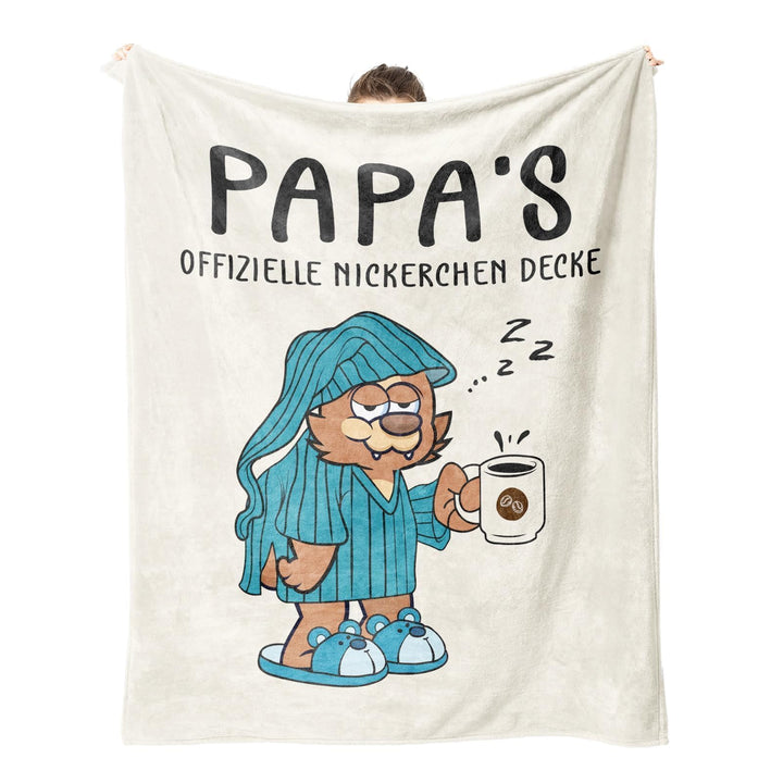 Papa Geschenk Weihnachten – Personalisierte Flanell-Decke mit liebevoller Botschaft, Papa Geschenk G